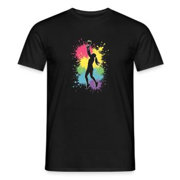 Volley-ball Filles Volley-ball Femmes - T-shirt homme - noir - Devant - AI Model Male 178 light (178cm)