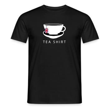I Love English Tea UK Flag Fun Novelty Souvenir - T-shirt homme - noir - Devant - AI Model Male 178 light (178cm)