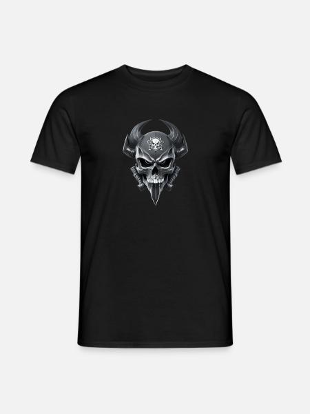 skull black - Men's T-Shirt - black