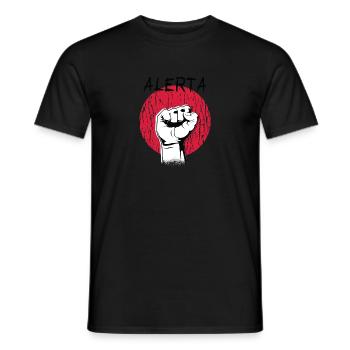 Alerta - Freedom and Equality - Men's T-Shirt - black - Front - AI Model Male 178 light (178cm)