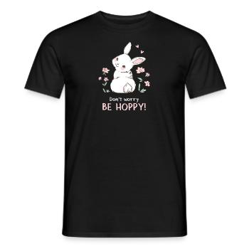 Don't Worry Be Hobby Rabbit Rabbit - Men's T-Shirt - black - Front - AI Model Male 178 light (178cm)