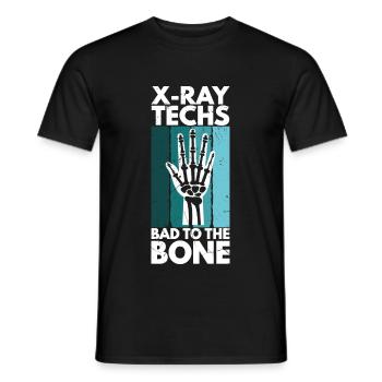 X-Ray Techs Bad To The Bone - Männer T-Shirt - Schwarz - Vorne - AI Model Male 178 light (178cm)
