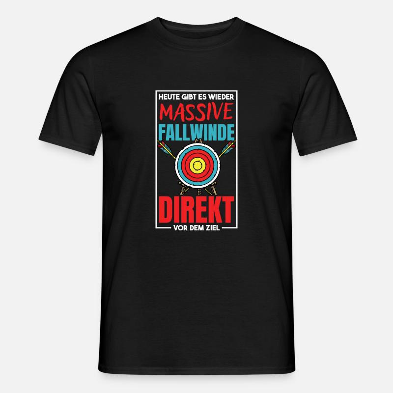 Bogen Bogenschießen Bogenschütze Bogensport - Männer T-Shirt - Schwarz