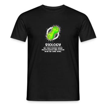 Biologiste drôle biologiste t-shirt biologie disant - T-shirt homme - noir - Devant - AI Model Male 178 light (178cm)