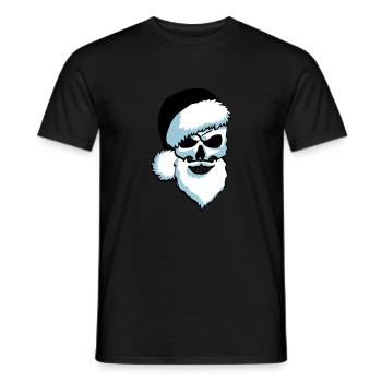 Totenschädel Weihnachtsmann - Männer T-Shirt - Schwarz - Vorne - AI Model Male 178 light (178cm)