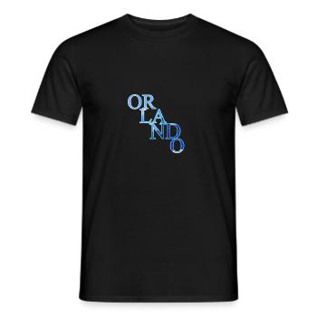 Orlando lettering - Men's T-Shirt - black - Front - AI Model Male 178 light (178cm)