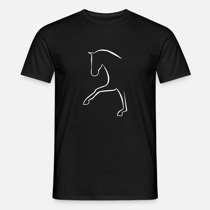 Pferd - Männer T-Shirt - Schwarz