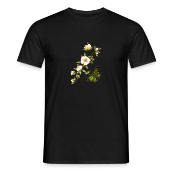 fleurs - T-shirt homme - noir - Devant - AI Model Male 178 light (178cm)