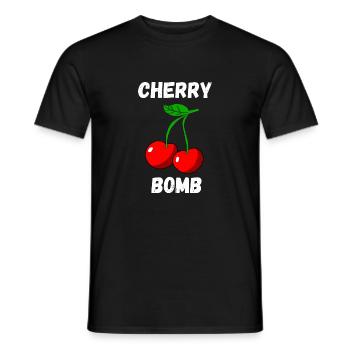 Cherry Bomb Kirschen Früchte Obst Kirsche Frucht - Männer T-Shirt - Schwarz - Vorne - AI Model Male 178 light (178cm)