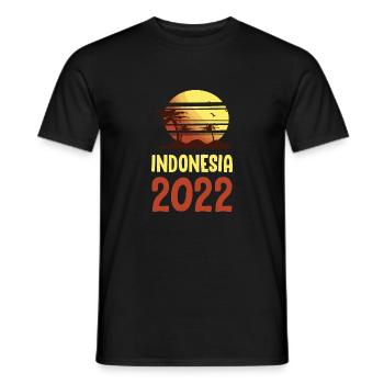 Indonesia 2022 Palm Trees - Men's T-Shirt - black - Front - AI Model Male 178 light (178cm)