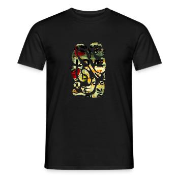 Graffiti style Splash hip hop colors painter color - Men's T-Shirt - black - Front - AI Model Male 178 light (178cm)
