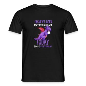Drache Drachen magische Kreatur Geschenk - Männer T-Shirt - Schwarz - Vorne - AI Model Male 178 light (178cm)