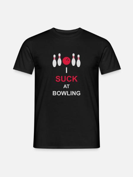I suck at bowling - Men's T-Shirt - black