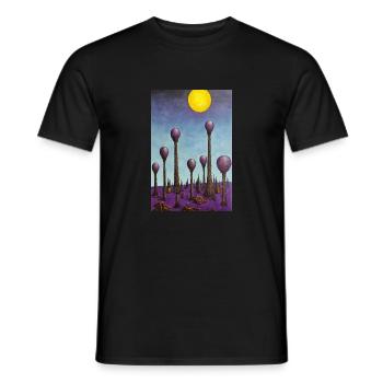 Forêt de champignons - T-shirt homme - noir - Devant - AI Model Male 178 light (178cm)