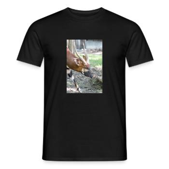 Östlicher Bongo Tragelaphus euryce - Männer T-Shirt - Schwarz - Vorne - AI Model Male 178 light (178cm)