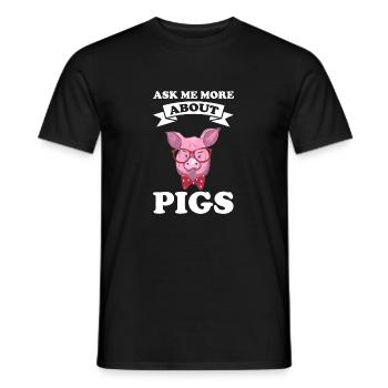 Schweine Schweinefarm Geschenk - Männer T-Shirt - Schwarz - Vorne - AI Model Male 178 light (178cm)