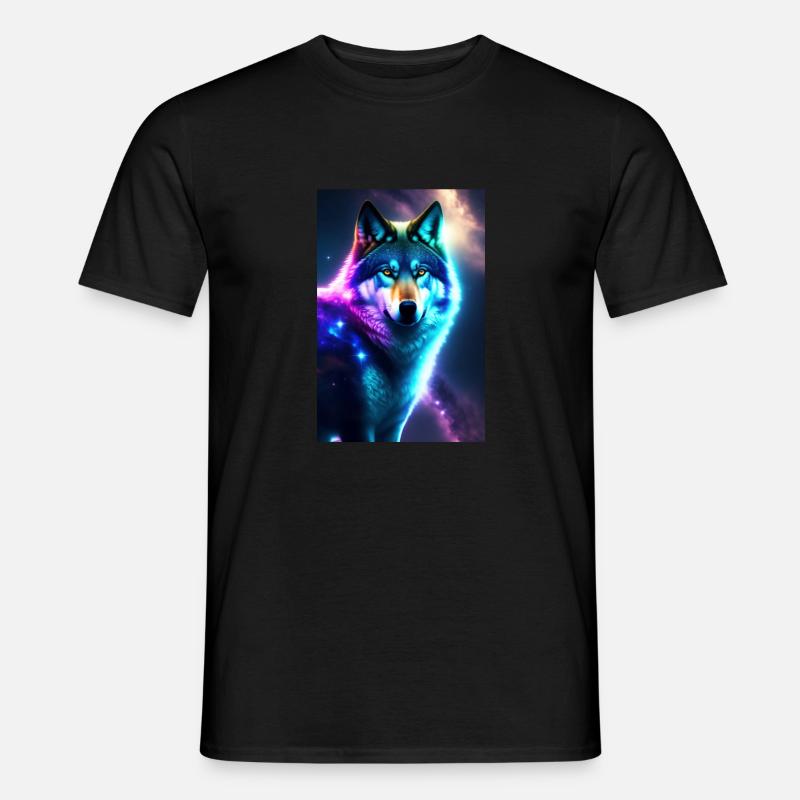Wolf - Männer T-Shirt - Schwarz