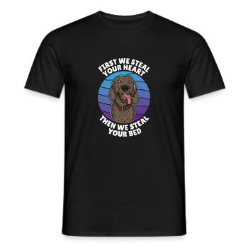 Weimaraner Welpe Spruch Pfote Hundehalter Gassi - Männer T-Shirt - Schwarz - Vorne - AI Model Male 178 light (178cm)