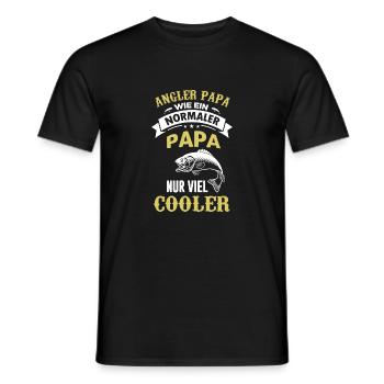 Angler Papa wie ein normaler Papa nur viel cooler - Männer T-Shirt - Schwarz - Vorne - AI Model Male 178 light (178cm)