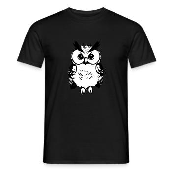 Cute owl - Men's T-Shirt - black - Front - AI Model Male 178 light (178cm)