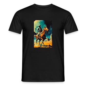 The Space Cowboy - Men's T-Shirt - black - Front - AI Model Male 178 light (178cm)