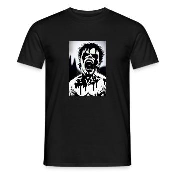 MELTING ZOMBIE MANGA 2 - T-shirt homme - noir - Devant - AI Model Male 178 light (178cm)