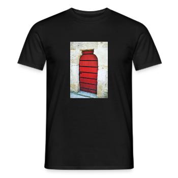 Mittelalterliche rote Tür - Männer T-Shirt - Schwarz - Vorne - AI Model Male 178 light (178cm)
