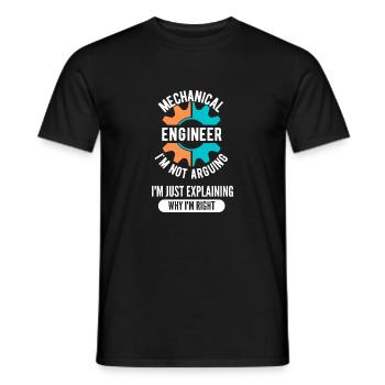 Mechanical Engineer I'm Not Arguing - Men's T-Shirt - black - Front - AI Model Male 178 light (178cm)