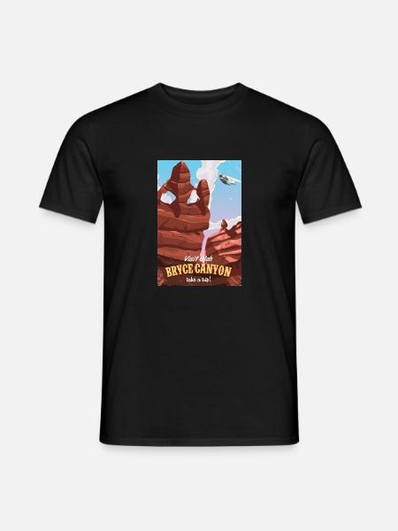 Bryce canyon Utah affiche de voyage - T-shirt homme - noir