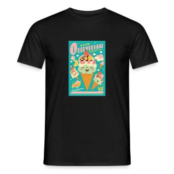Eiscreme-Stil - Männer T-Shirt - Schwarz - Vorne - AI Model Male 178 light (178cm)