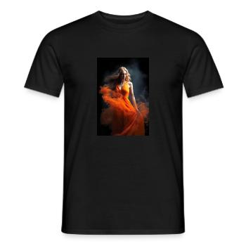 Orange Beauty 3 - Men's T-Shirt - black - Front - AI Model Male 178 light (178cm)