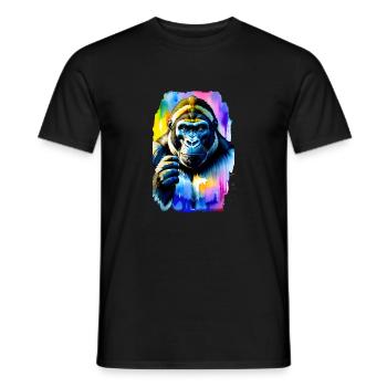 Gorille #1 - T-shirt homme - noir - Devant - AI Model Male 178 light (178cm)
