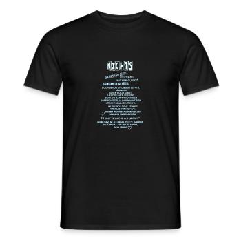 Nichts - Nichtswünscher Text Lächeln Herzlich - Männer T-Shirt - Schwarz - Vorne - AI Model Male 178 light (178cm)