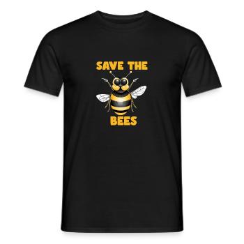 Save the Bees - Männer T-Shirt - Schwarz - Vorne - AI Model Male 178 light (178cm)