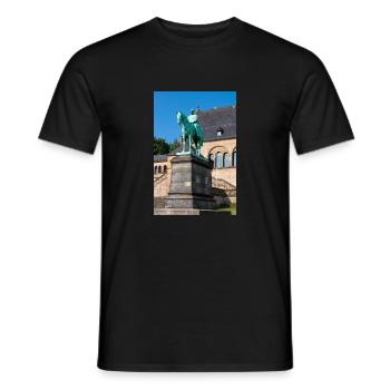Reiterstandbild Wilhelms I. in der Kaiserpfalz - Männer T-Shirt - Schwarz - Vorne - AI Model Male 178 light (178cm)
