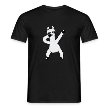Drôle de Dabbing Dab Dance Llama Cool Lunettes de soleil - T-shirt homme - noir - Devant - AI Model Male 178 light (178cm)