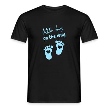 little boy on the way - Men's T-Shirt - black - Front - AI Model Male 178 light (178cm)