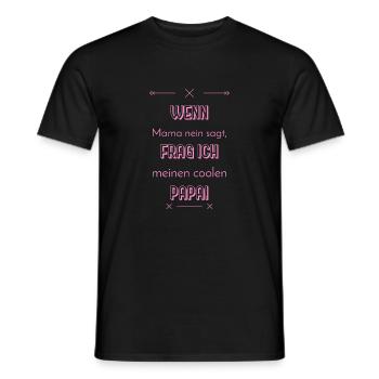 lustige sprüche cooler papa - Männer T-Shirt - Schwarz - Vorne - AI Model Male 178 light (178cm)