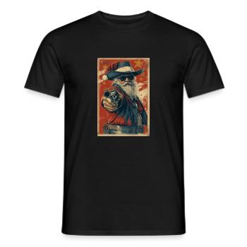 Santa der Gesetzlose - Männer T-Shirt - Schwarz - Vorne - AI Model Male 178 light (178cm)
