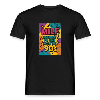 Mutter, die ich gerne aus den 90ern habe | Retro 90er Jahre Mutter - Männer T-Shirt - Schwarz - Vorne - AI Model Male 178 light (178cm)