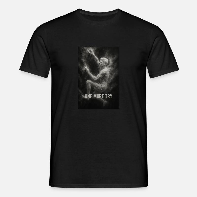 One more try. - Men's T-Shirt - black