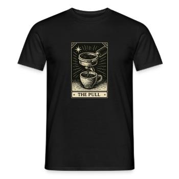 Tarot for Coffee Lovers – The Pull - Men's T-Shirt - black - Front - AI Model Male 178 light (178cm)