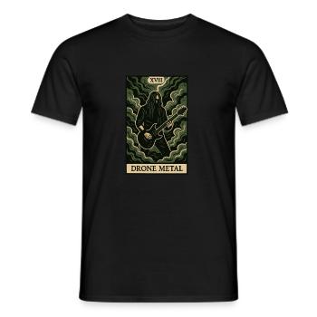 Drone Metal (Card XVIII) - Men's T-Shirt - black - Front - AI Model Male 178 light (178cm)