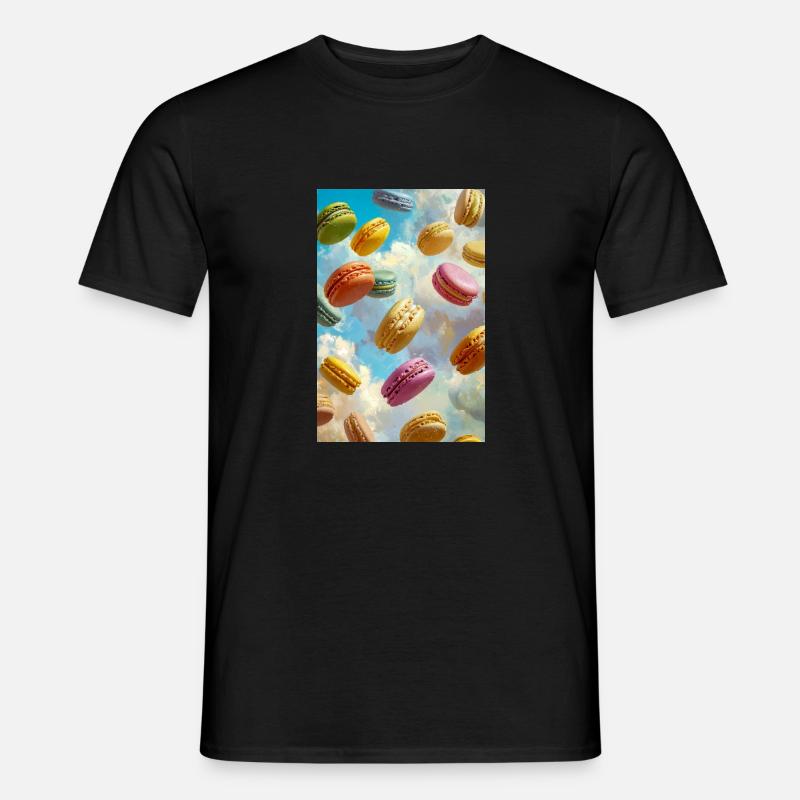 Bunte Macarons am Himmel - Männer T-Shirt - Schwarz