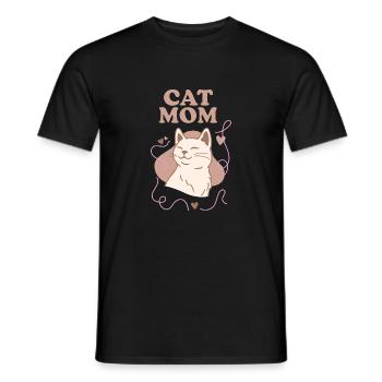 Cat Mom - Männer T-Shirt - Schwarz - Vorne - AI Model Male 178 light (178cm)
