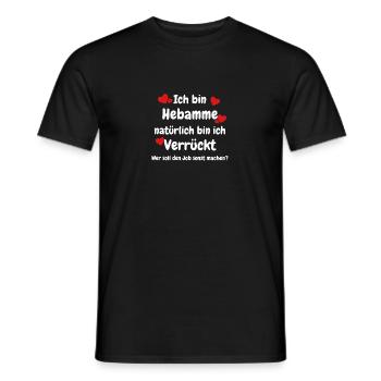 Hebamme - Männer T-Shirt - Schwarz - Vorne - AI Model Male 178 light (178cm)