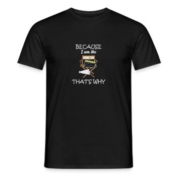 Film director film director - Men's T-Shirt - black - Front - AI Model Male 178 light (178cm)