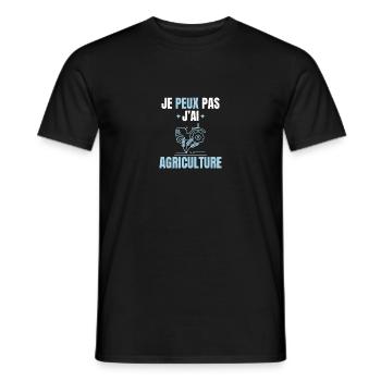je peux pas j'ai agriculture - T-shirt homme - noir - Devant - AI Model Male 178 light (178cm)