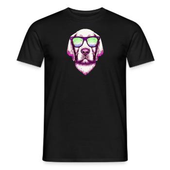 Hipster Labrador Retro Dog Retriever - T-shirt homme - noir - Devant - AI Model Male 178 light (178cm)