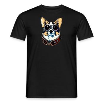 Corgi Vintage Dog Cadeau Welsh Corgi - T-shirt homme - noir - Devant - AI Model Male 178 light (178cm)
